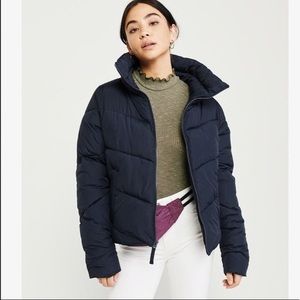 Abercrombie Ultra Mini Puffer in Navy